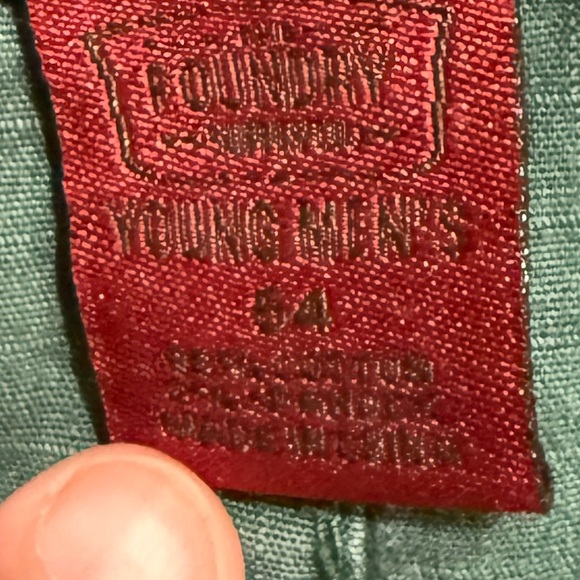 The Foundry Supply Co. Green Cargo Shorts with Patterned Belt - Picture 6 of 6